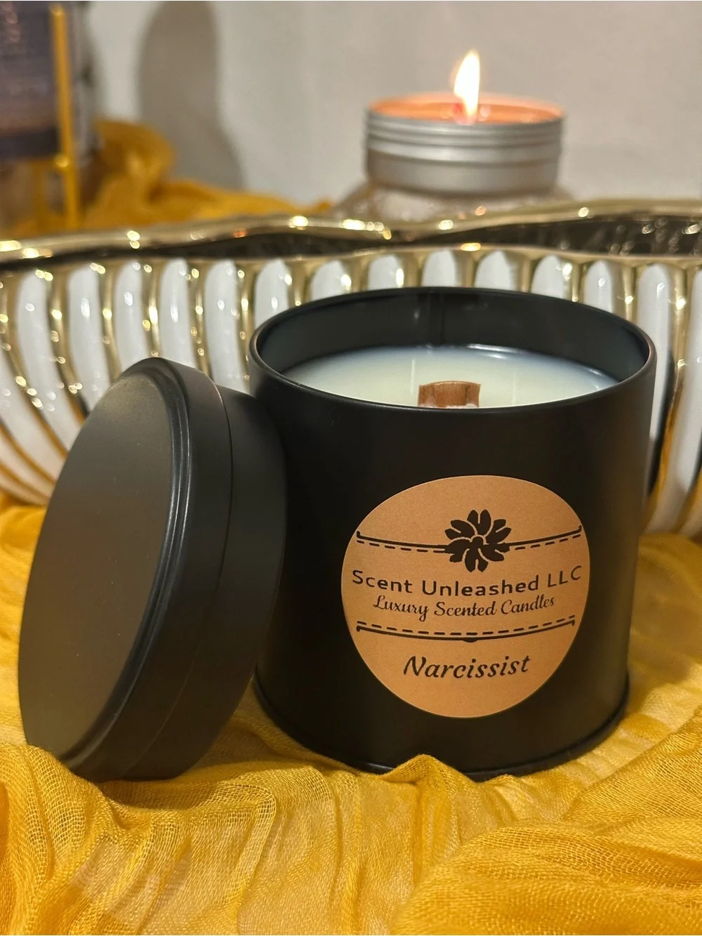 Narcissist, SCENT UNLEASHED LLC Scented Candle — Black